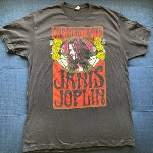 One Night with Janis Joplin Black T Shirt